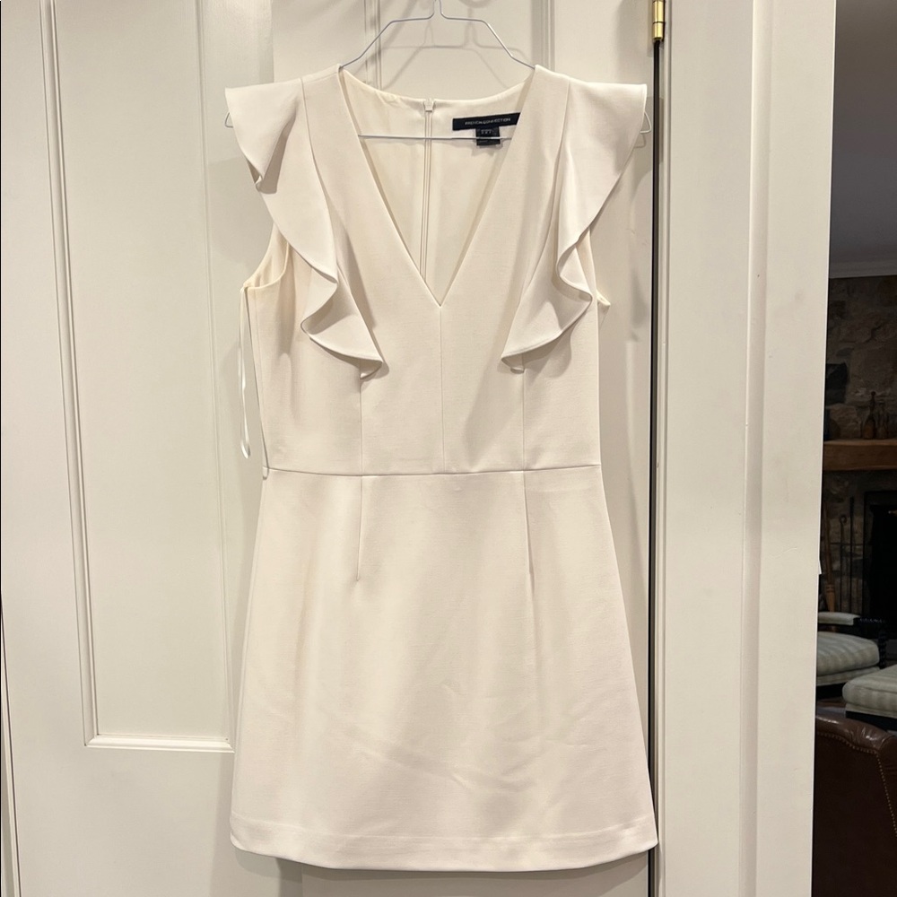French Connection white Ruffle Mini Dress